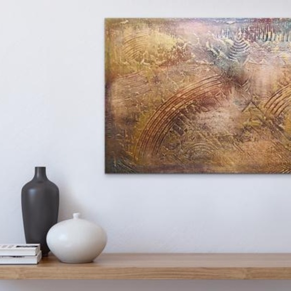 Abstract Acrylic Painting "SPLATTERED GOLD" - Picture 2 of 2